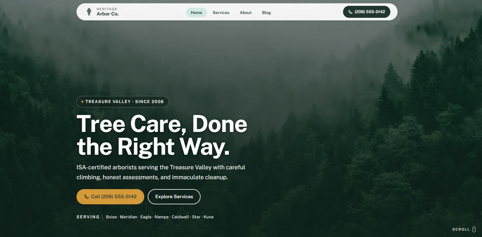 Screenshot of Heritage Tree Care