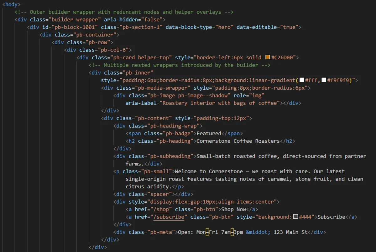 Before modern web development
