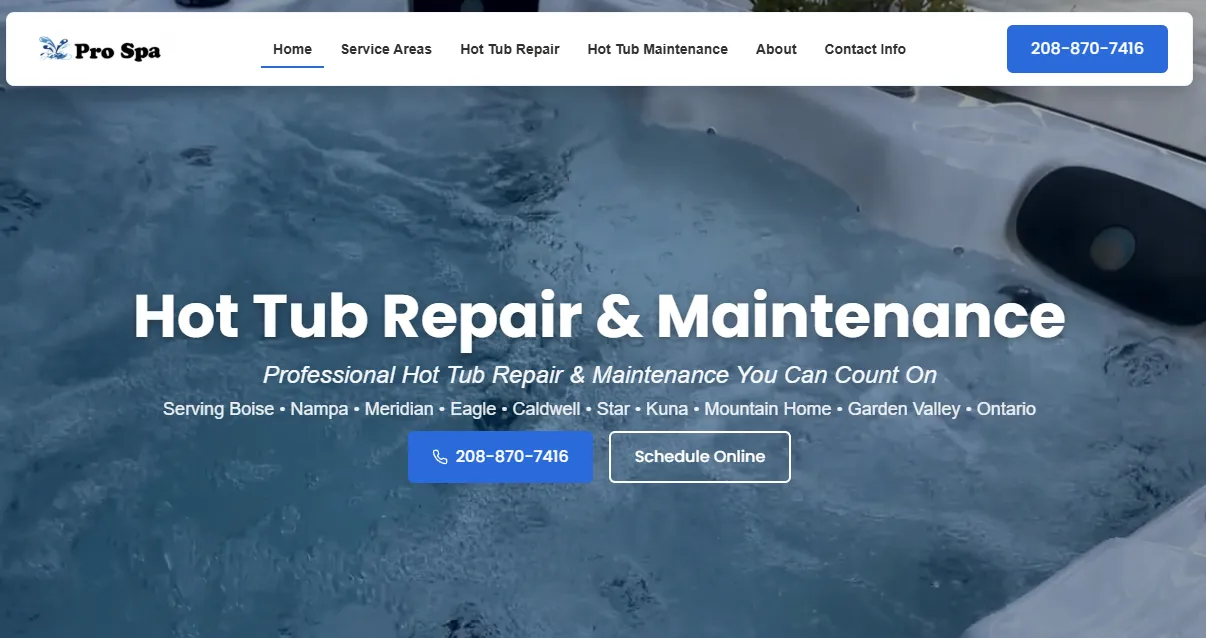 Screenshot of Pro Spa